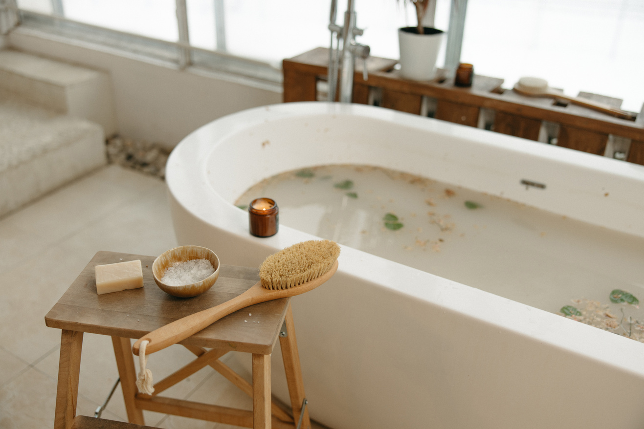 Bath Essentials and a Bathtub